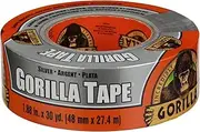 Gorilla Heavy Duty 27m Extra Long Double Adhesive Duct Tape - 48mm Wide Silver Gorilla Tape Heavy Duty All Weather Strong Tape - Moisture Resistant - Pack of 1