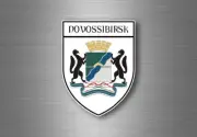 Sticker decal souvenir car coat of arms shield city flag novosibirsk russia