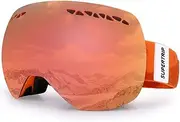 Ski Snowboard Goggles for Men & Women Over The Glasses Snow Goggles Anti Fog 100% UV Protection Double Lens Interchangeable Lens for Skiing