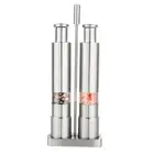 Manual Salt and Pepper Grinder Set Thumb Push Pepper Mill Stainless Steel7200