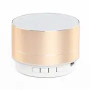 Wireless Bluetooth Speaker Metal Mini Portable Sound with Mic MP3 Music Play Loudspeaker Gold