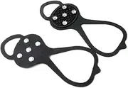 [Generic] 5 Teeth Ice Gripper 5 Color Shoes Women Men Ice Gripper Spike Grips Cleats for Snow Studs Non-Slip Climbing Hiking