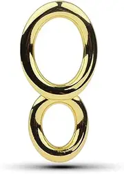 RTNPKLA BDSM Double Cock Ring Made of Metal Stainless Steel Cock Ring Penis/Testicle Bondage Cock Rings SM Sex Toys for Men(Gold)