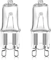 G9 Halogen Bulb 40 W 230 V, Pack of 2 G9 Oven Lamps, Heat Resistant up to 200 °C, Warm White, G9 Halogen Light Bulb for Table Lamps, Ovens, Microwave