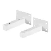 Floating Shelf Brackets, 2pcs 4"(100mm) Wall Mounted Shelf Supports, White