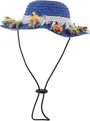 WEKAMOS Decorative for Pets Stylish Woven Cat Dog Hat for Holidays Parties and Photoshoots Comfortable Sun Protection Present for Furry Friends