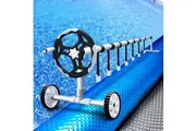 Aquabuddy Pool Cover 8x4.2m 400 Micron Silver Swimming Pool Solar Blanket 5.5m Roller