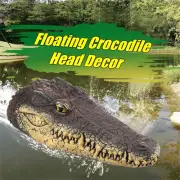 Artificial Crocodile Alligator Head Foam Floating Decoy Pool Pond Halloween