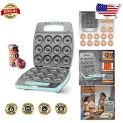 Fun Mini Donut Maker - Non-Stick, Create 12 Baby Donuts for Snacks & Desserts!