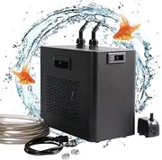 Aquarium Chiller, 42gal 1/10 HP Water Chillers, 160L Hydroponic Cooler Fish Tank Cooling System for Coral Reef Shrimp, with Nozzles, Provide Fish a Good Environment