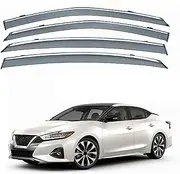 4Pcs Car Wind Deflectors for Nissan for Maxima Mk8-A36 2016-2023, Side Window Ventilated Visors Rain Deflector
