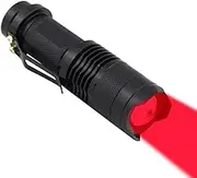 STR-High Power Red LED Flashlight - Powerful Single Mode Red Light Torch for Astronomy, Aviation, Night Observation - Black