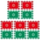 Christmas Dinner Accessories Snowflake Coasters Festive Placemats Set