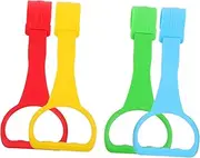 CHICAMPERA 4 Pcs Crib Fence Hanging Ring Crib Safety Stand up Rings Walking Helper Pull up Bar Pull Bar Training Tool Pp