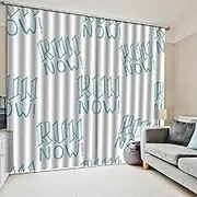 Exquisite Bedroom Blackout Curtains, White Letters Cartoon 104x94 Inch Heat Insulation Blackout Children's Curtains,3D lackout Curtains, Suitable for Living Room Bedroom Childre