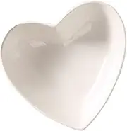 HOMOBABE Heart Shape Ceramic Appetizer Plate Multi Purpose Sauce Dish for Salad Noodles Fruits Elegant Design for Home Restaurant Bar Use