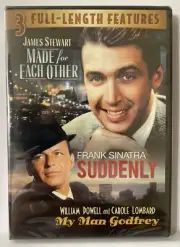 Made For Each Other, Suddenly, My Man Godfrey (3 Movie DVD Set) Sinatra, Stewart