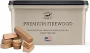 Oak Mini Fire Wood Stick w/Fire Starter Pods for BBQ, Solo Stove, Grill, Pizza Oven, Wood Stove — USDA Certified Kiln Dried Wood 4-5" Pieces with Drawstring Bag. BBQ Accessories, 6-7 Lbs