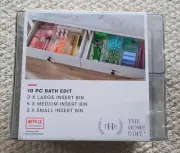 The Home Edit 10-Piece Clear Plastic Modular Bath Edit