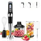 Cordless Immersion Blender: 4-in-1 Rechargeable Electric Hand Blender, 21-Spe...