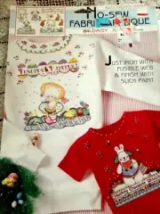 DAISY KINGDOM EASTER FINDERS KEEPERS PUPPY & KITTY - NO-SEW FABRIC APPLIQUE