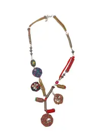 Wire And Fabric Detailed Necklace--ZOD-MSA6767