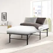 Artiss Folding Bed Frame Black Metal Bedframe Base King Single