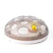 Pet Toys Electric Cat Toy Magnetic Interactive Pet Cat Toys Automatic Rotating Cat Play Teaser Plate Mice Catch Toy Exercise Toys WHITE COLOR