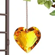 Crystal Sun Catchers for Cars - Small Window Decoration Pendant,Hangable Wall Decoration for Living Room Sturdy, Heart Crystal Prism Ball Pendant