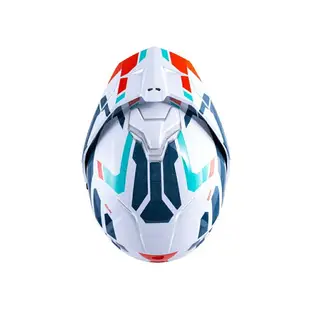 【SOL Helmets】SM-6P複合可掀式安全帽 (前衛者_白/藍橘) ｜ SOL安全帽官方商城