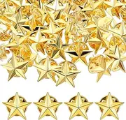 Thinp 20 Pcs Star Pins,Gold Star Pins Bulk Lapel Pins Star Push Pins Gold Glitter Star Backpack Pins Alloy Star Badge Pins for Labor Day 4th of July Memorial Day Veterans Day Theme Party Costume Decor