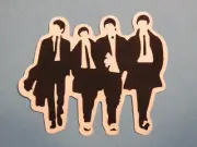 2.5" Music Sticker: The BEATLES: John Lennon, George Harrison, Ringo Starr, Paul