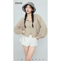 在飛比找蝦皮商城精選優惠-[Zauo] 韓國 休閒防曬衣 ins版 女款 夏季 寬鬆連