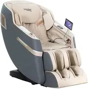 Livemor 4D Massage Chair Electric Recliner SL-Track Full Body Massager Gray