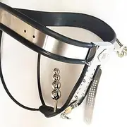 SM Stainless Steel Chastity Belt For Women Chastity Cage Chastity Belt Woman Chastity Cage BDSM Bondage Chastity Cage Sex Toys For Women(70cm-80cm)