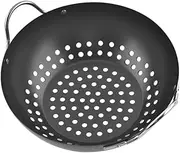 Gogogmee Multi-Function Non-Stick Vegetable Grill Basket Convenient BBQ Wok for Steak Chicken Shrimp Fish for Gatherings