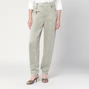 [Burberry] Trousers with B Shield emblem in lyocell 6 UK Beige