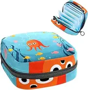 Period Bag,Sanitary Napkin Storage Bag,Fishes in Sea World,Tampon Bag for Purse