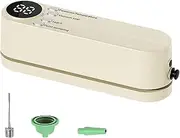 Mini Cordless Vacuum Sealer, 2025 New Mini Wireless Vacuum Sealer, Rechargeable 3-in-1 Handheld Bag with Digital Display, Rechargeable Handheld Heat With Digital Display (Beige)