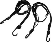Luxshiny 2pcs High Elastic Bungee Cord with Dual Hooks Tie Down Straps for Motorcycle Helmets Luggage and Cargo Construction for Versatile Applications