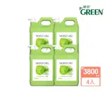 【GREEN 綠的】水潤抗菌潔手乳加侖桶-綠茶3800MLX4桶(洗手乳)