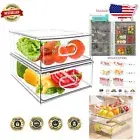 Durable Stackable Food Storage Bins with Dividers - Versatile Kitchen Organizer