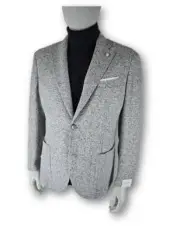 Luigi Bianchi Mantova Sartoria blazer jacket size 54 (74% Linen) NEW