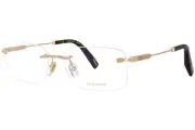 Chopard VCHG57 0300 Eyeglasses Women's Rose Gold Rimless Rectangle Shape 58mm