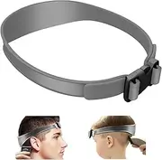 Adjustable Neckline Shaving Template - Silicone Curved Haircut Band Hair Trimming Guide for DIY Home Haircuts - Buzz, Fade and Taper Guide for Clippers, Soft Portable Shaving Easy Use Tool (Gray)
