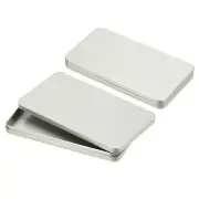 Small Cash Box, 2 Pcs Money Holder Metal Tin Box Cash Tray Organizer, Silver