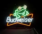 Bowtie Beer Frog Neon Light Sign 24"x20" Lamp Bar Room Home Show Party Wall AM