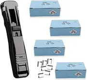 Modixun Clam Clip Dispenser with 208 Reusable Refill Clips, Will Not Damage Your Papers, Binder Clips Paper Clips for School Office, Black