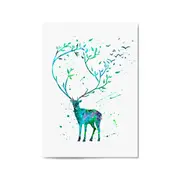 Cute Deer Woodland Animal Nursery Wall Art #2