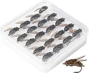 Fly Bait, Fishing Fly | Swimbait Fishing Bait Artificial Fly Assortment - Realistic Simulation Fly Bait, Fake Fishing Bait Equipment for Salmon, Trout